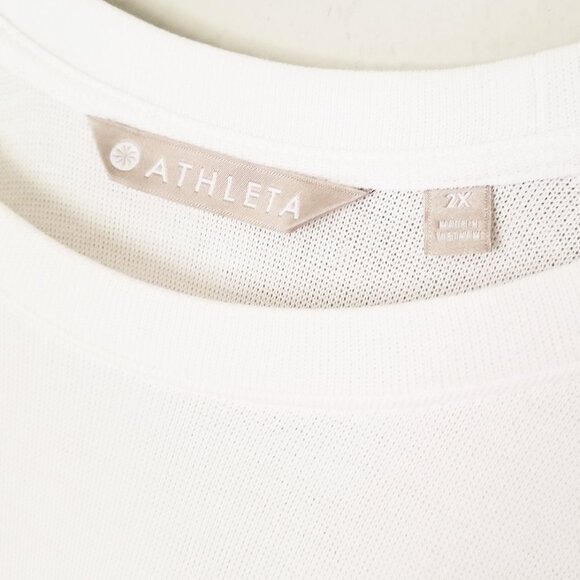 NEW Athleta High Serenity Criss Cross Sweatshirt Plus 2X Serene Mindset White - Picture 7 of 16